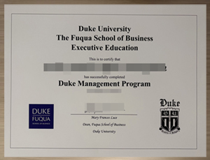 The process of obtaining a diploma from Duke University.