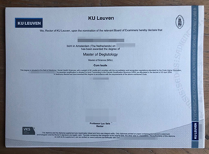 ku leuven certificate