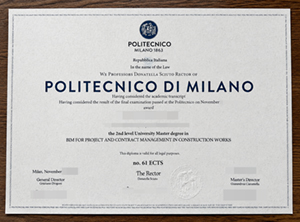 Order your fake Le Politecnico di Milano certificate.