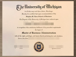 the university of michigan certificate