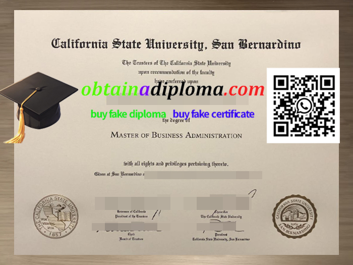 California State University diploma sample featuring official-style design and university seal.