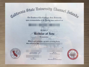 California State University Channel Islands diploma representing academic achievement and successful graduation.