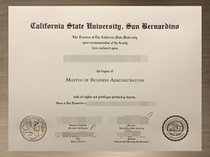 California State University diploma sample featuring official-style design and university seal.
