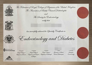 I need a FRCP Society for Endocrinology certificate.