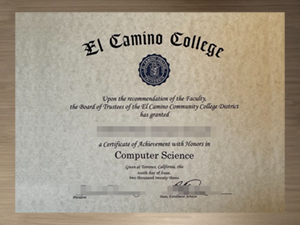 order replacement El Camino College certificate online.